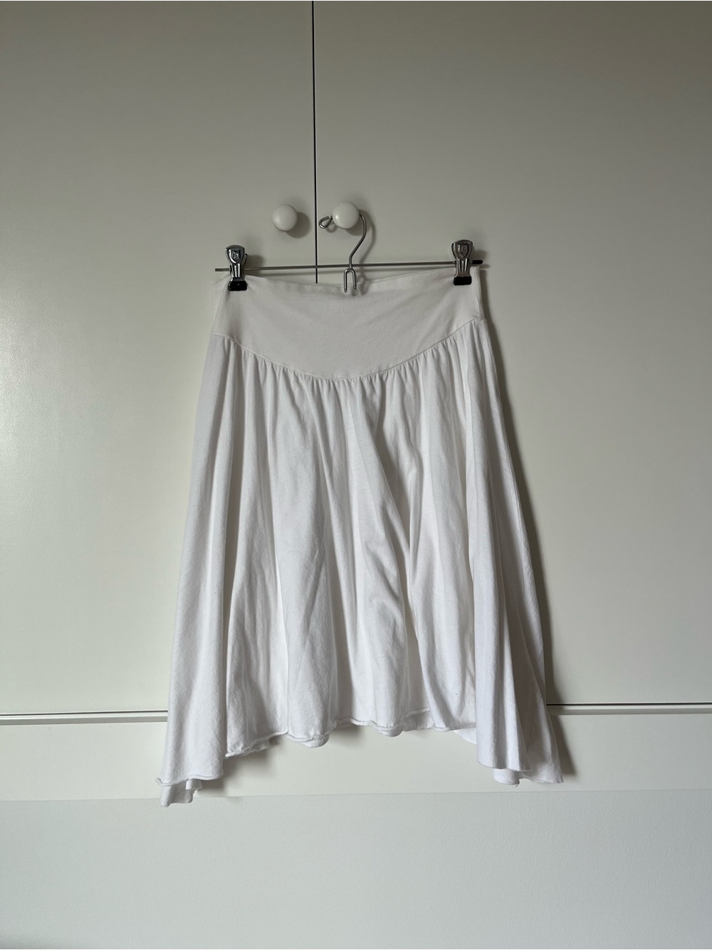 American Apparel White Midi Skirt